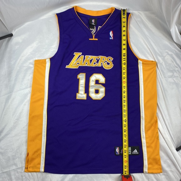 LA Lakers embroidered “Gasol #16” Basketball Jersey Size XXL/54 - Picture 6 of 15
